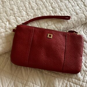 Elegant Lodis Red Leather Clutch